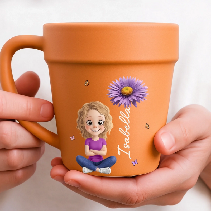 Personalized Plant Pot Ceramic Mug – Garden Gifts For Gardeners – My Little Green World