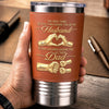 Personalized Printed Leather Tumbler – Birthday Gifts For Him, Husband – Forever Grateful For Dad
