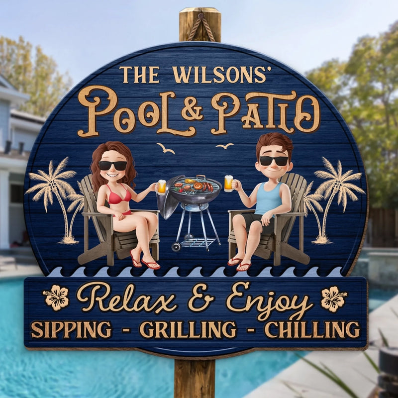 Personalized Wood Sign – Gifts For Couple – Welcome To Our Happy Place