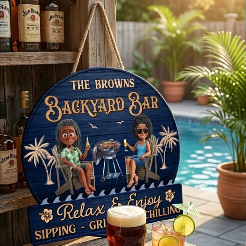 Personalized Wood Sign – Gifts For Couple – Welcome To Our Happy Place