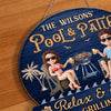 Personalized Wood Sign – Gifts For Couple – Welcome To Our Happy Place