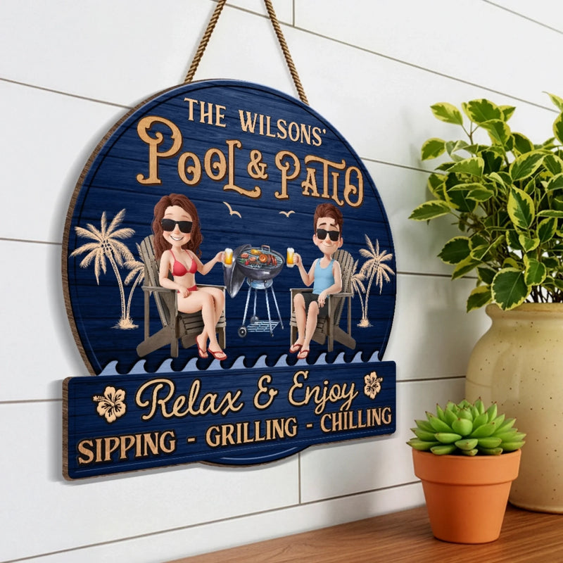 Personalized Wood Sign – Gifts For Couple – Welcome To Our Happy Place