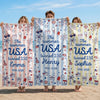 Personalized America 250th Anniversary – Beach Towel – Vacation Gifts For Family – Freedom Never Goes Out Of Style