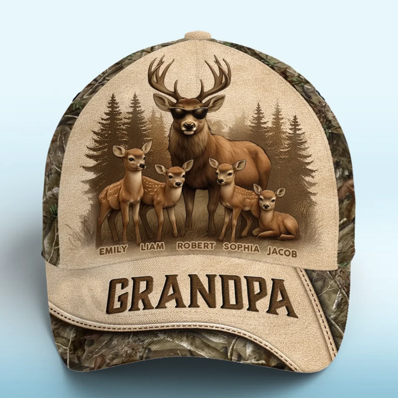 Personalized Classic Cap – Gift For Dad, Grandpa – Always Leading, Forever Loved