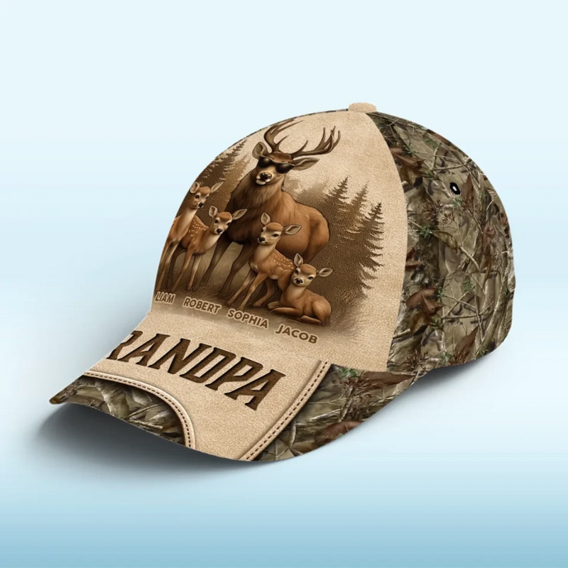 Personalized Classic Cap – Gift For Dad, Grandpa – Always Leading, Forever Loved