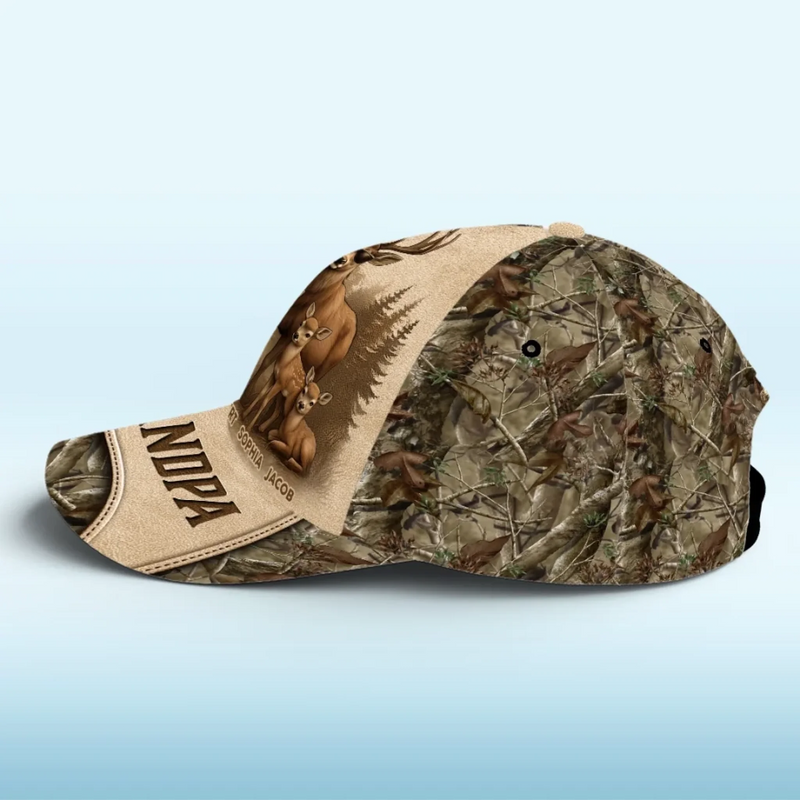 Personalized Classic Cap – Gift For Dad, Grandpa – Always Leading, Forever Loved