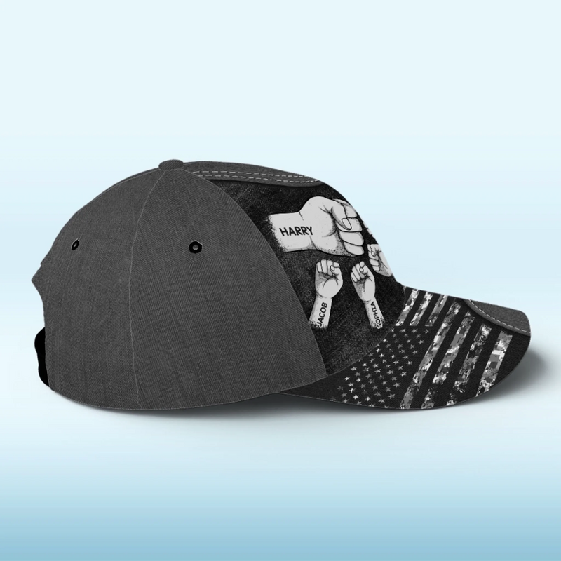 Personalized Classic Cap – Gift For Dad, Grandpa – Together We Stand, Fist By Fist
