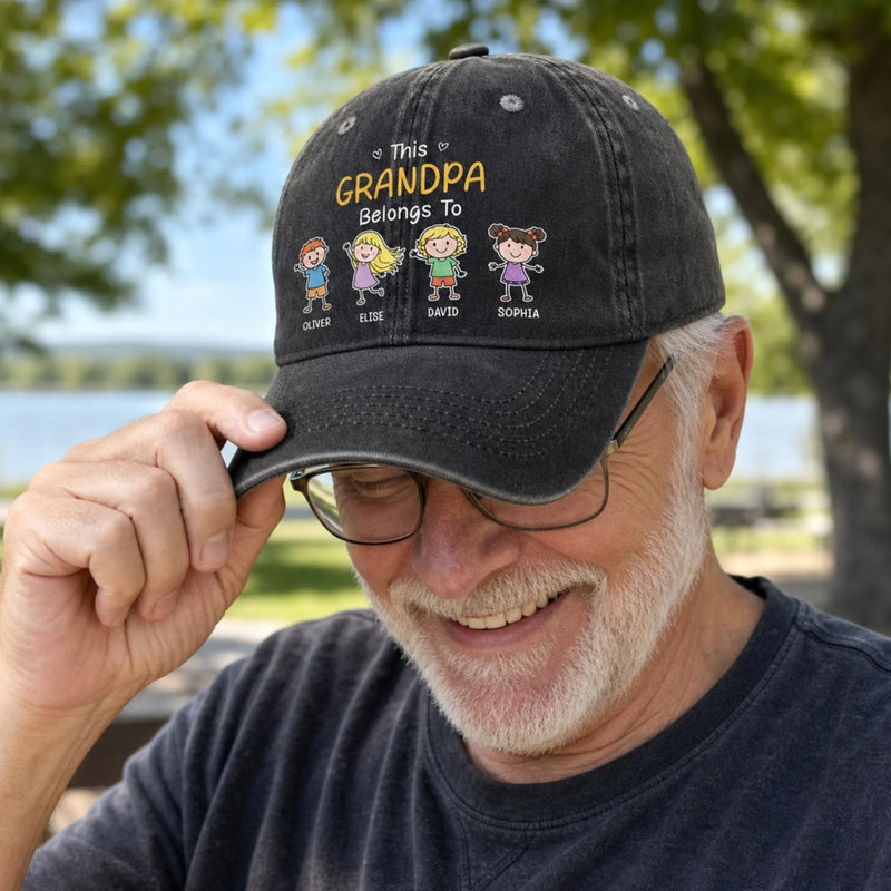 Personalized Cap – Gifts For Grandpa – Built Tough Raised Better