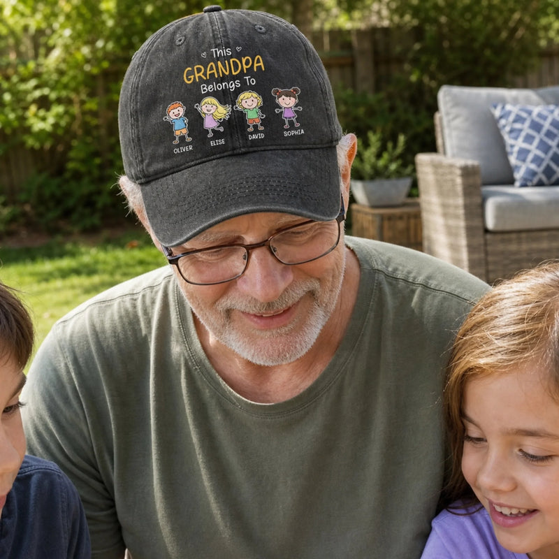 Personalized Cap – Gifts For Grandpa – Built Tough Raised Better