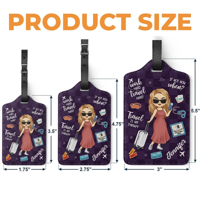 Personalized Luggage Tags – Travel Gift For Women – Wander With Flowers