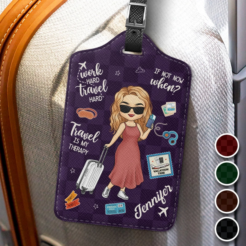 Personalized Luggage Tags – Travel Gift For Women – Wander With Flowers