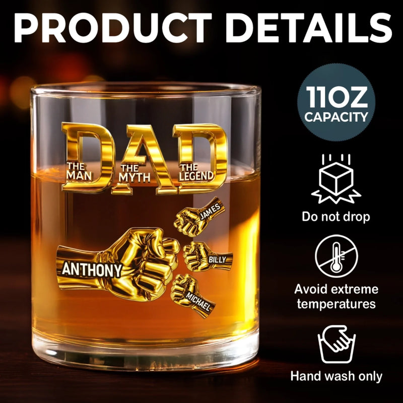 Personalized Whiskey Glass – Gifts For Dad – Proud Dad, Always.