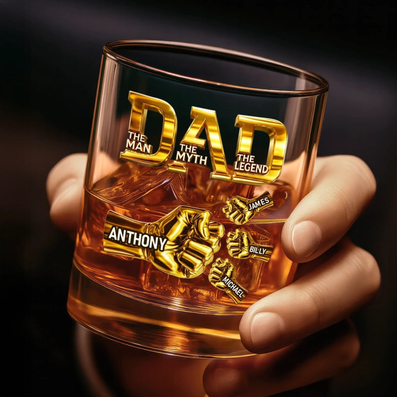 Personalized Whiskey Glass – Gifts For Dad – Proud Dad, Always.