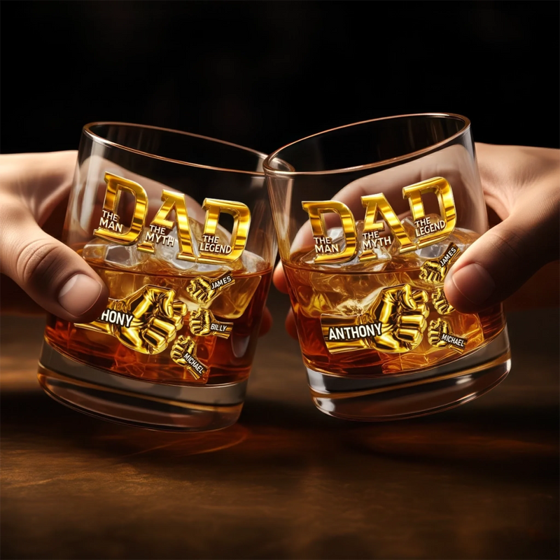 Personalized Whiskey Glass – Gifts For Dad – Proud Dad, Always.