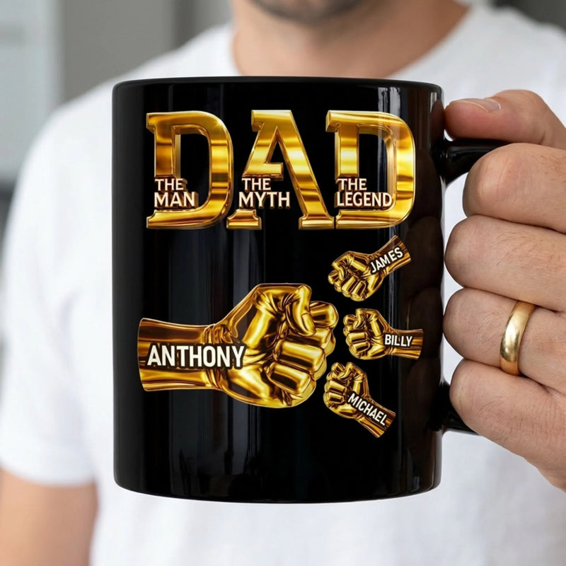 Personalized Black Mug – Gifts For Dad – Built To Be Dad