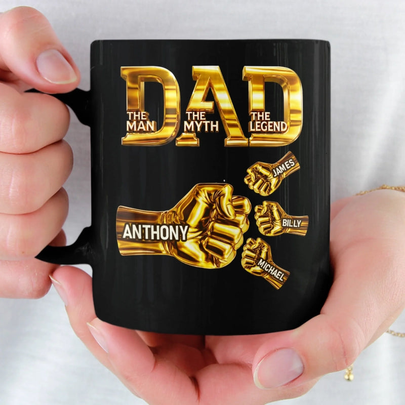 Personalized Black Mug – Gifts For Dad – Built To Be Dad