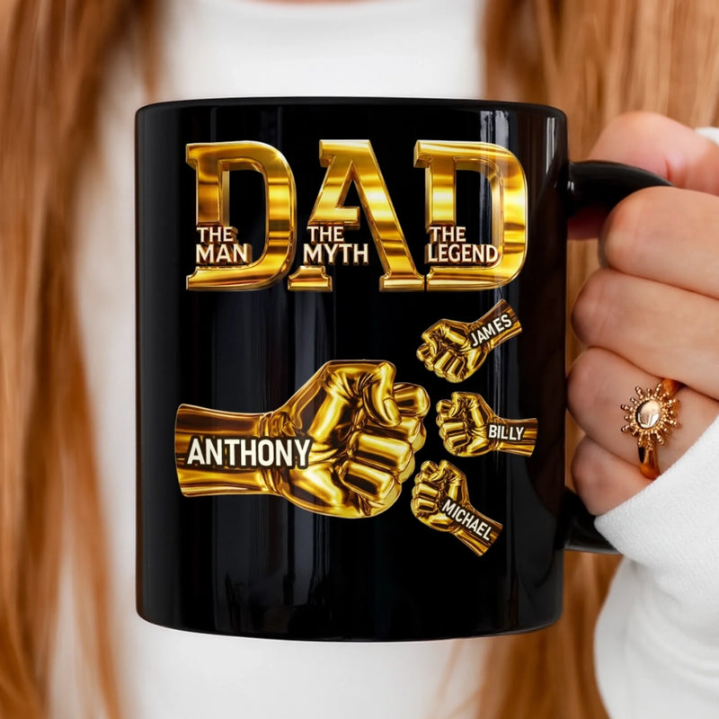 Personalized Black Mug – Gifts For Dad – Built To Be Dad