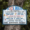 Personalized Wood Sign – Gifts for Couple – Swim At Your Own Risk Soak Up The Sun