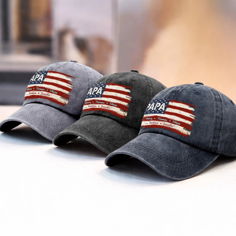 Personalized Cap – Birthday Gifts For Dad, Grandpa – Dad Is Always My Hero