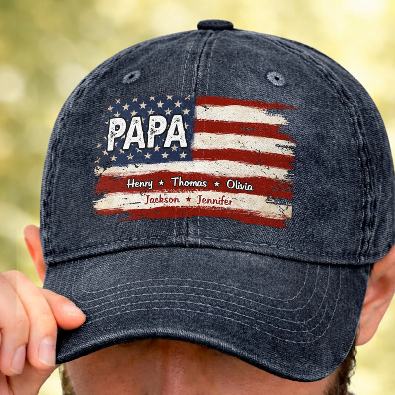 Personalized Cap – Birthday Gifts For Dad, Grandpa – Dad Is Always My Hero