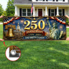 Personalized America 250th Anniversary – Polyester Outdoor Banner – Gifts For Family – Freedom And Pride