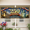 Personalized America 250th Anniversary – Polyester Outdoor Banner – Gifts For Family – Freedom And Pride