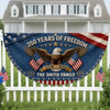 Personalized America 250th Anniversary – Non-Pleated Fan Flag – Gifts For Family – United By Liberty