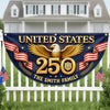 Personalized America 250th Anniversary – Non-Pleated Fan Flag – Gifts For Family – Proud Loud American