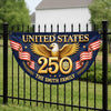Personalized America 250th Anniversary – Non-Pleated Fan Flag – Gifts For Family – Proud Loud American
