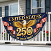 Personalized America 250th Anniversary – Non-Pleated Fan Flag – Gifts For Family – Proud Loud American