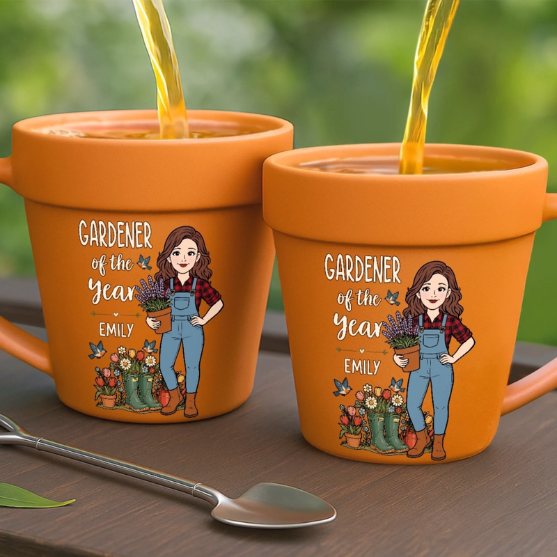 Personalized Plant Pot Ceramic Mug – Gifts For Gardeners – Garden Girl Era