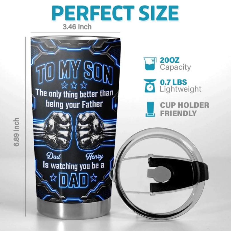 Personalized Tumbler – Birthday Gifts For Son – Watching You Grow Is My Joy