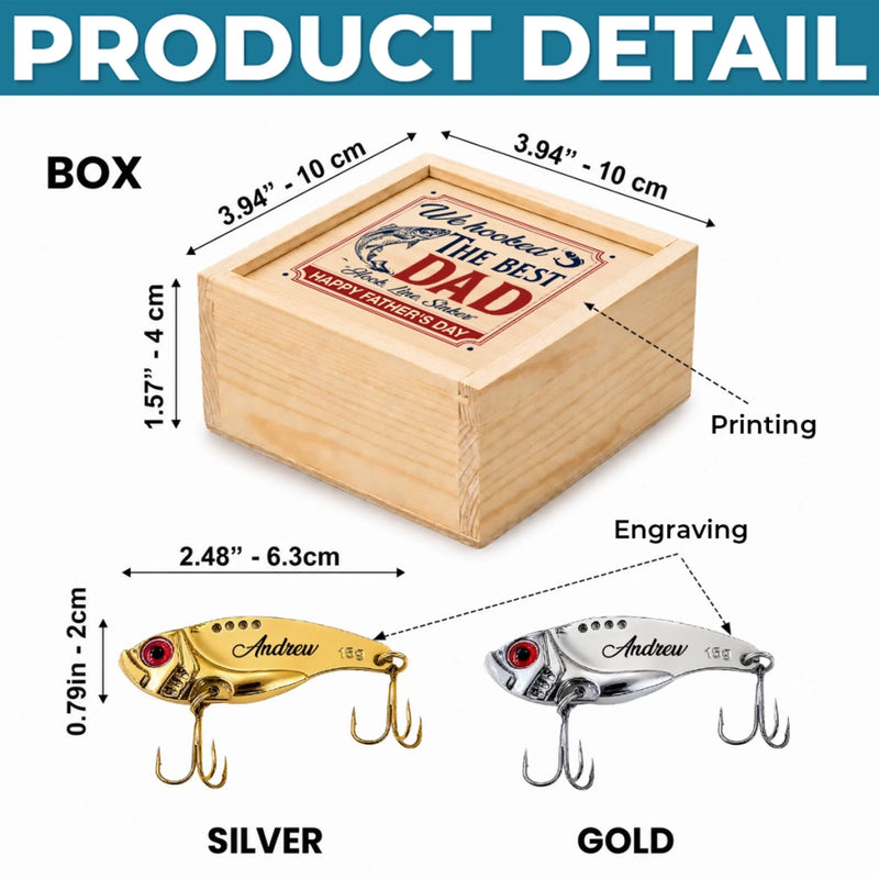 Personalized Fishing Lure – Fishing Gifts For Fisherman, Dad, Grandpa – Hooked On Fishing Life