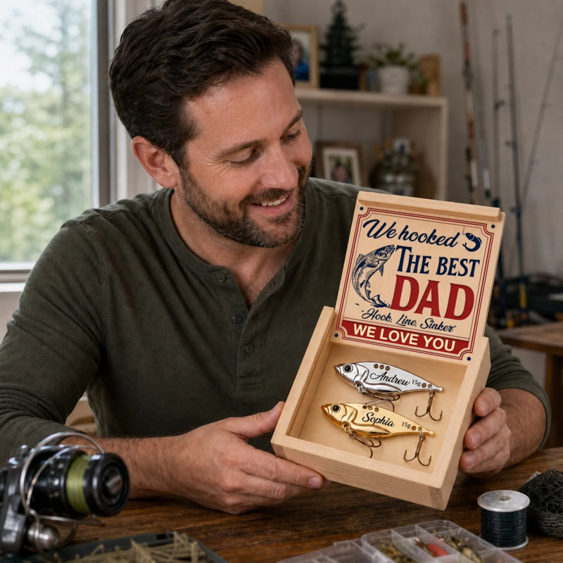 Personalized Fishing Lure – Fishing Gifts For Fisherman, Dad, Grandpa – Hooked On Fishing Life