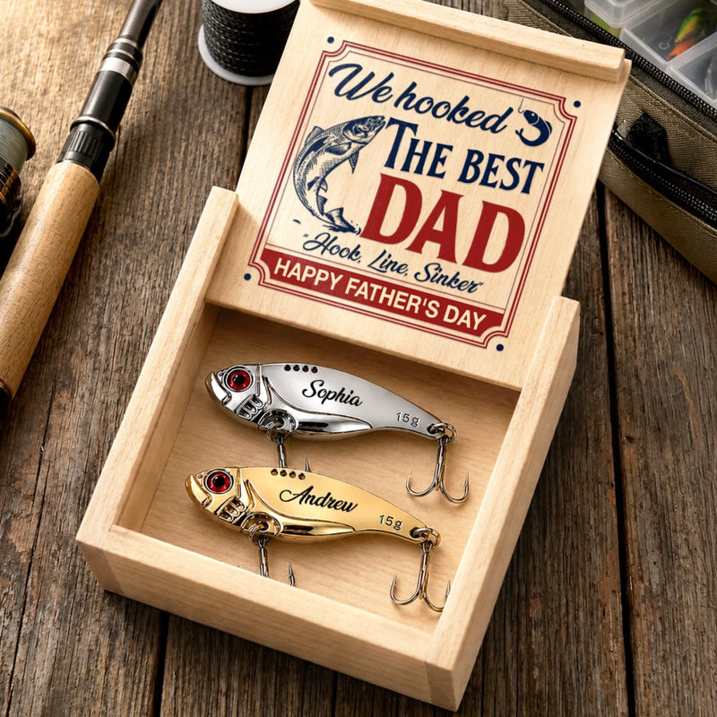 Personalized Fishing Lure – Fishing Gifts For Fisherman, Dad, Grandpa – Hooked On Fishing Life