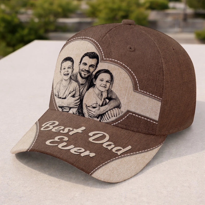 Personalized Photo Cap – Gifts For Dad, Grandpa – Best Dad In The World