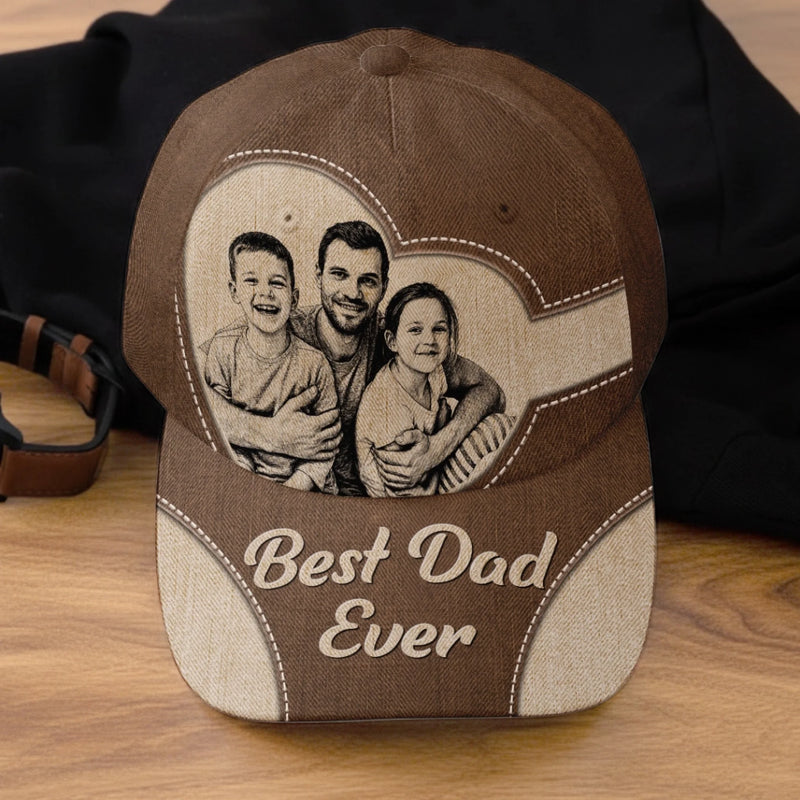 Personalized Photo Cap – Gifts For Dad, Grandpa – Best Dad In The World