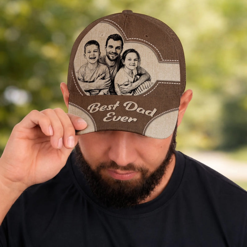 Personalized Photo Cap – Gifts For Dad, Grandpa – Best Dad In The World