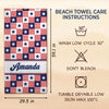 Personalized Beach Towel – Summer Gifts For Best Friends, Family – Summer Vibes USA Edition