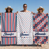 Personalized Beach Towel – Summer Gifts For Best Friends, Family – Summer Vibes USA Edition