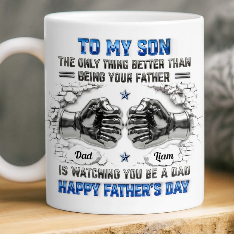 Personalized 3D Inflated Effect Printed Mug – Birthday Gifts For Son – Strong Roots Strong Bond