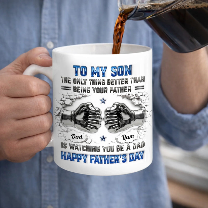 Personalized 3D Inflated Effect Printed Mug – Birthday Gifts For Son – Strong Roots Strong Bond
