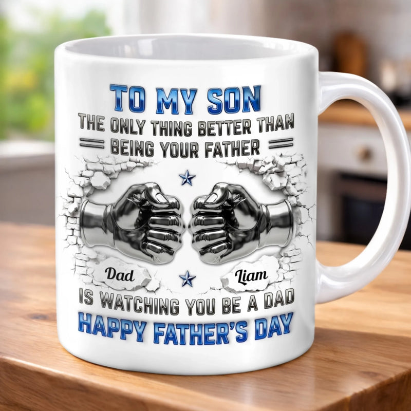 Personalized 3D Inflated Effect Printed Mug – Birthday Gifts For Son – Strong Roots Strong Bond
