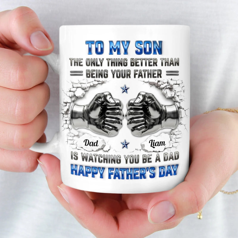 Personalized 3D Inflated Effect Printed Mug – Birthday Gifts For Son – Strong Roots Strong Bond