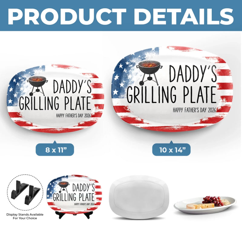 Personalized Platter – Gifts For Dad, Grandpa – Built On Food And Love