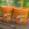 Personalized Plant Pot Ceramic Mug – Garden Gifts For Gardeners – Seeds Of Love, Flowers Of Joy