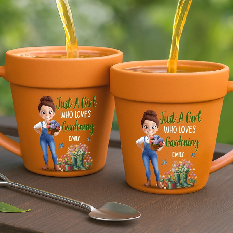 Personalized Plant Pot Ceramic Mug – Garden Gifts For Gardeners – Seeds Of Love, Flowers Of Joy