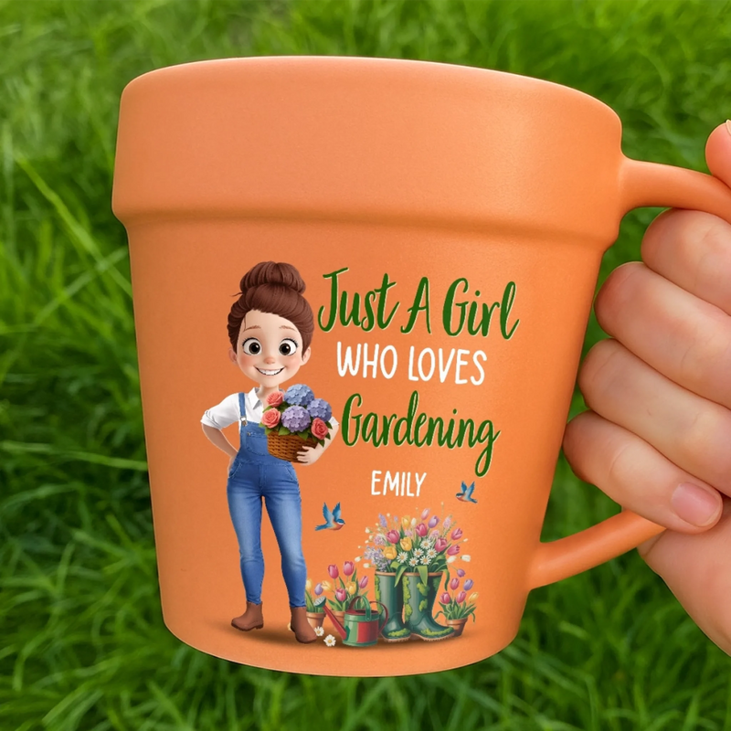 Personalized Plant Pot Ceramic Mug – Garden Gifts For Gardeners – Seeds Of Love, Flowers Of Joy