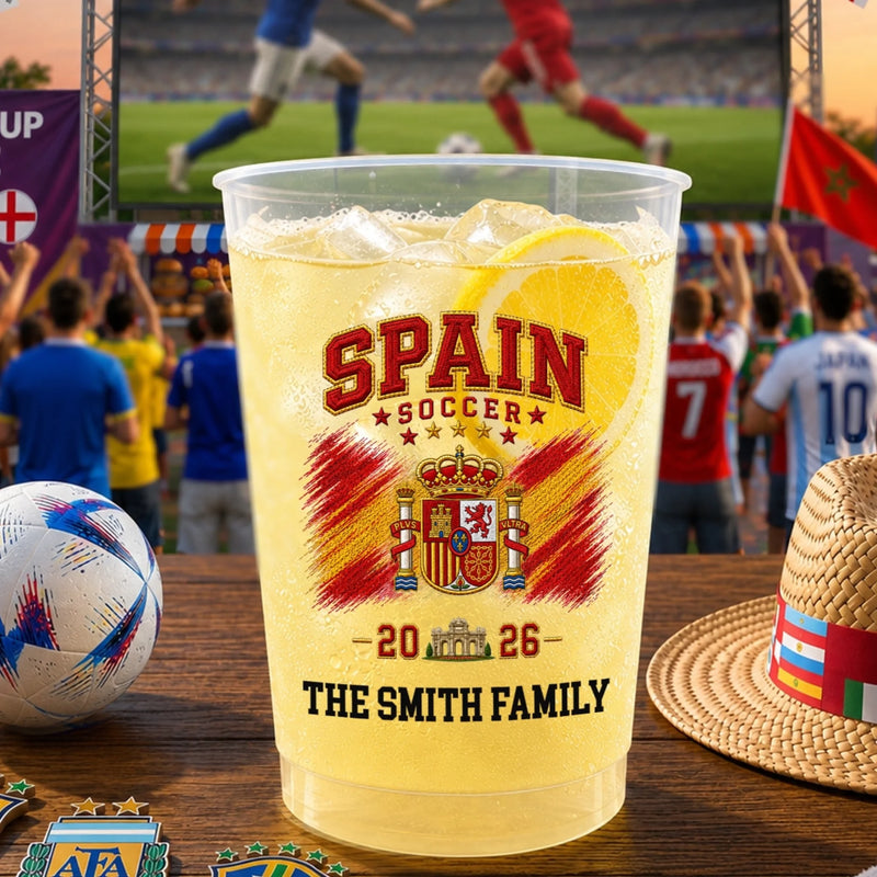 Personalized International Soccer Tournament Party Cups – Gifts For Soccer Lovers, Sports Fans, Sports Lovers – Splashed With True Team Colors
