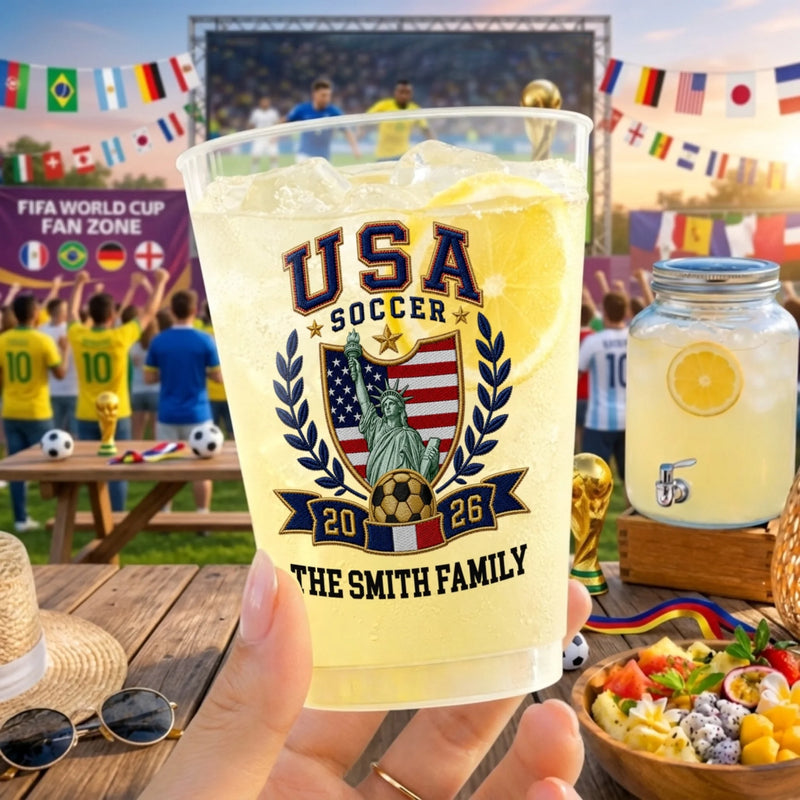 Personalized Party Cups – Gifts For Soccer Lovers, Sports Lovers – Crowned With Soccer Glory